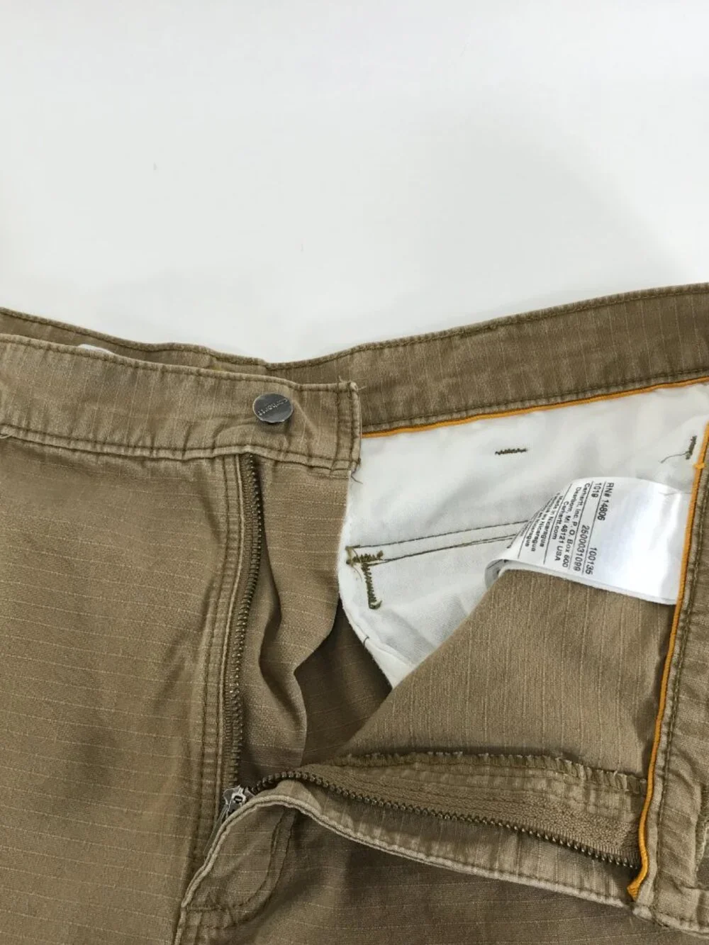 Carhartt Force Tappen Cargo Short Men's Size 38 Tan Relaxed Fit Cotton Workwear